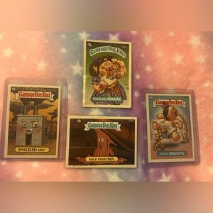Topps GARBAGE PAIL KIDS Trading Cards Set of 4 Collectible 1986 & 1988